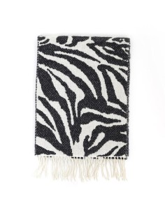 Bufanda estampada suaves al tacto color negro 2