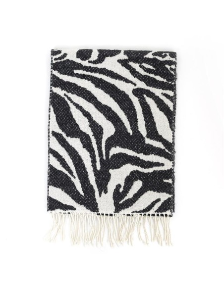 Bufanda estampada suaves al tacto color negro
