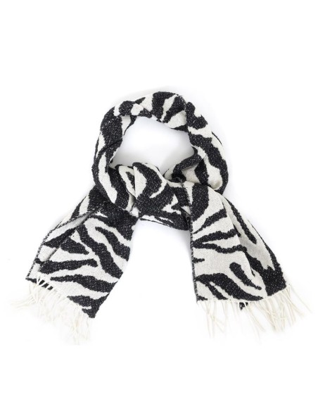 Bufanda estampada suaves al tacto color negro