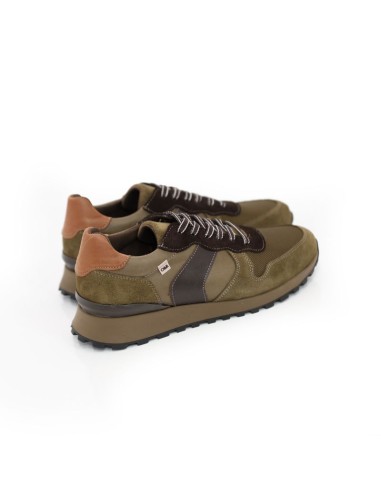 Green leather sneakers