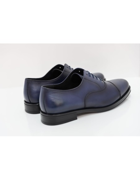 Blue leather Oxford