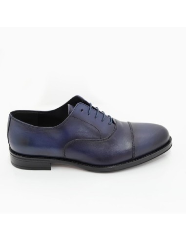 Blue leather Oxford