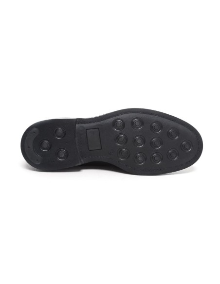 Black leather monkstrap