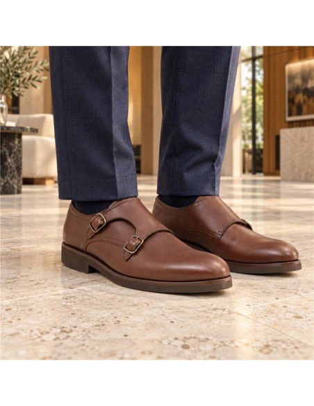 chaussure avec boucle de peau cuir FANKMEN-CUERO