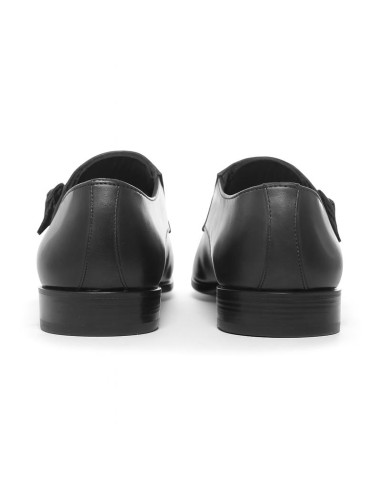 Black leather monkstrap