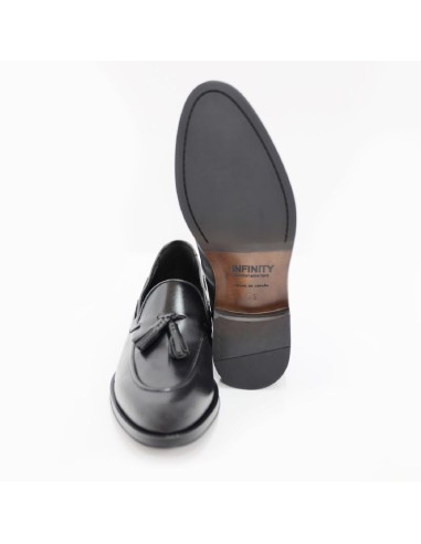 Black leather moccasin