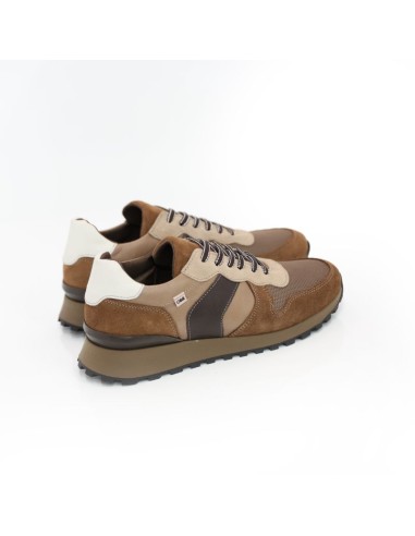 Deportivo de piel deslavado color cuero