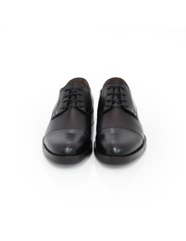 Black leather derby