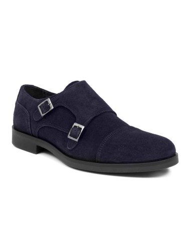 Blue suede monkstrap