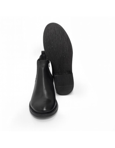 Black leather chelsea boots