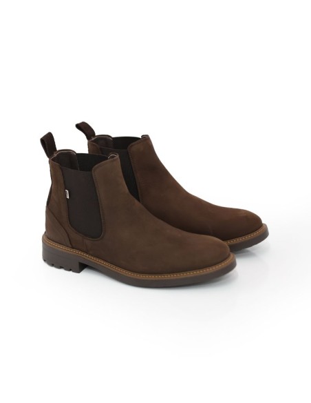 Brown suede chelsea boots