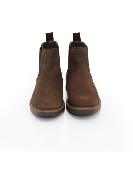 Brown suede chelsea boots