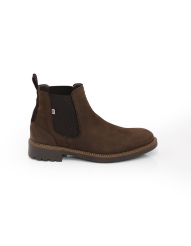 Brown suede chelsea boots