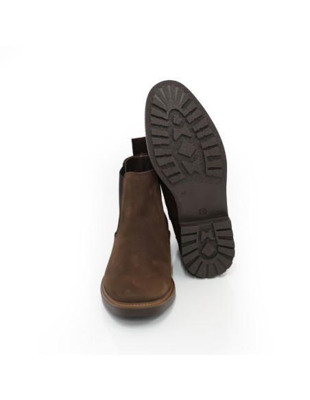 Brown suede chelsea boots