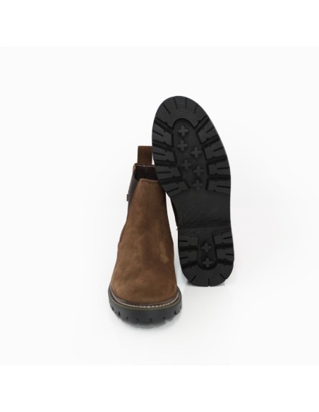 Brown suede chelsea boots