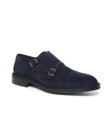 chaussure avec boucle suède bleu SORLEN-NAVY