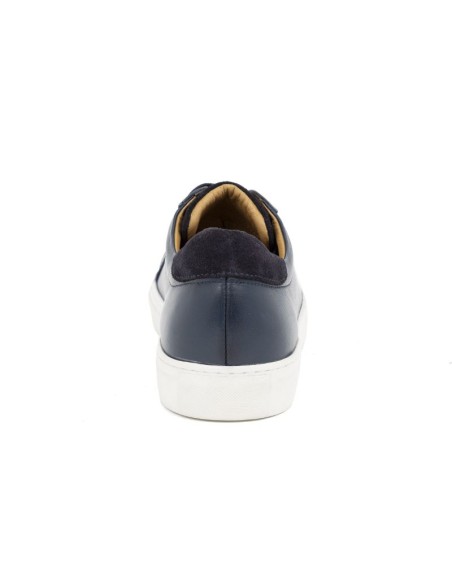 baskets de peau bleu TERLON-NAVY