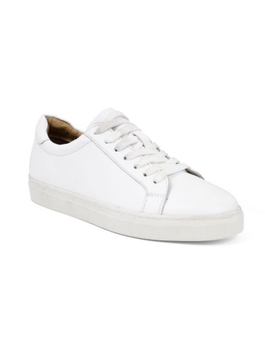 Sneakers de piel liso color blanco
