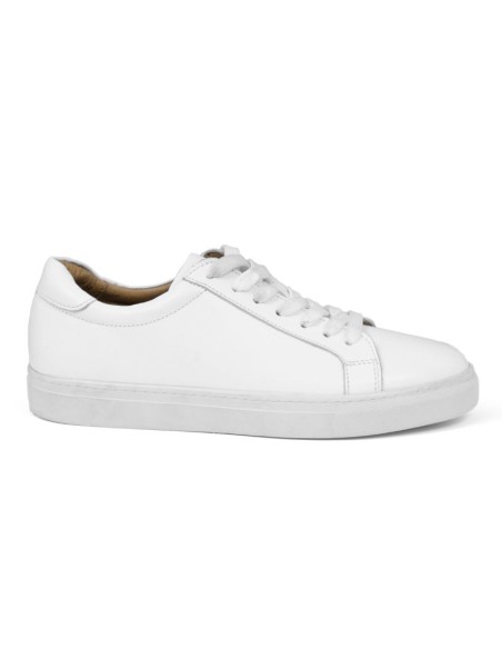 baskets de peau blanc TERLON-WHITE