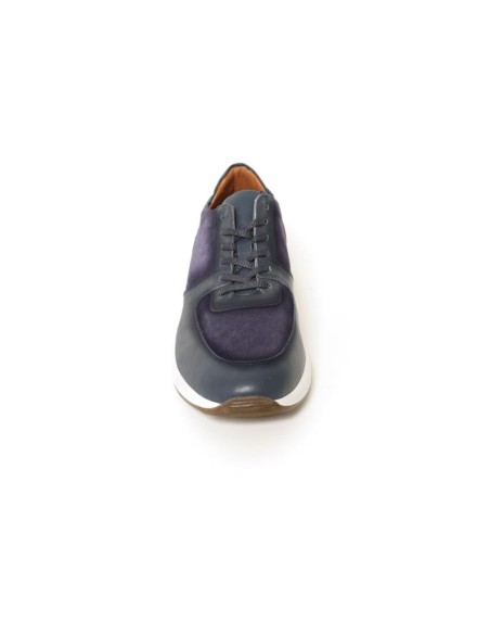 Blue leather sport shoe