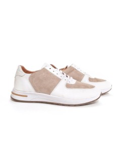 Deportivo de piel liso color blanco 2