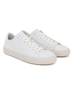 Sneakers de piel liso color blanco