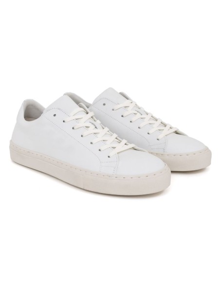 baskets de peau blanc VAIRON-WHITE