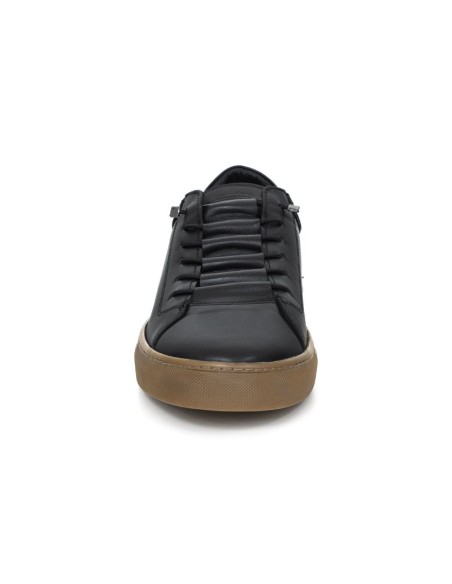 baskets de peau le noir VALIOR-BLACK