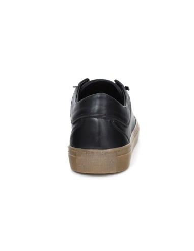 baskets de peau le noir VALIOR-BLACK