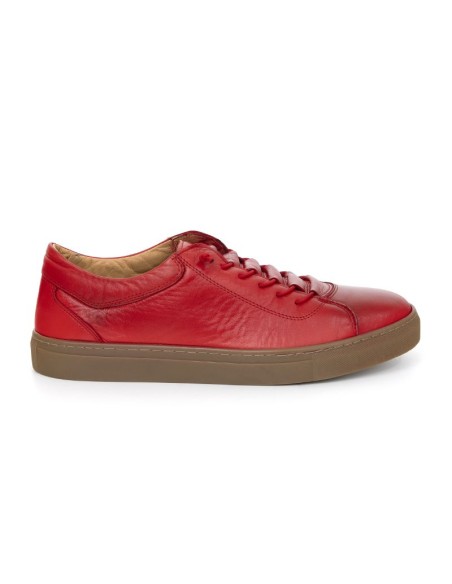 baskets de peau rouge VALIOR-RED