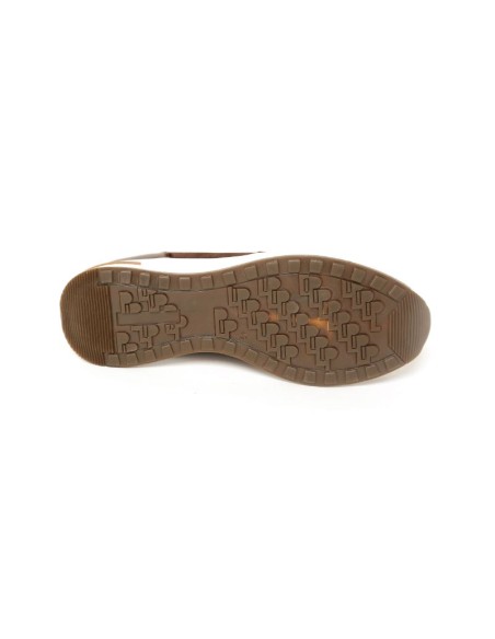Brown leather sport shoe