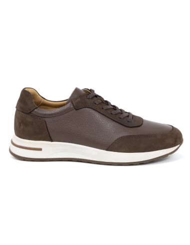 Brown leather sport shoe