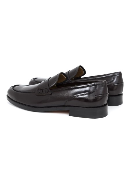 Burgundy leather moccasin