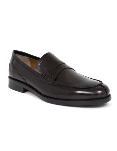 Burgundy leather moccasin