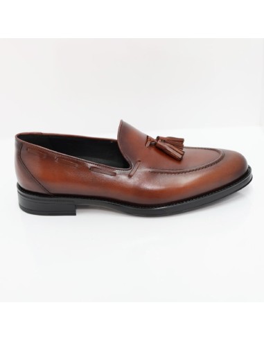 Mocassin de peau marron VIZMO-MARRON