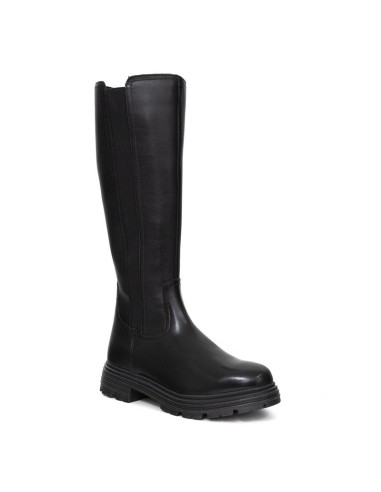 Botas de mujer de piel liso color negro