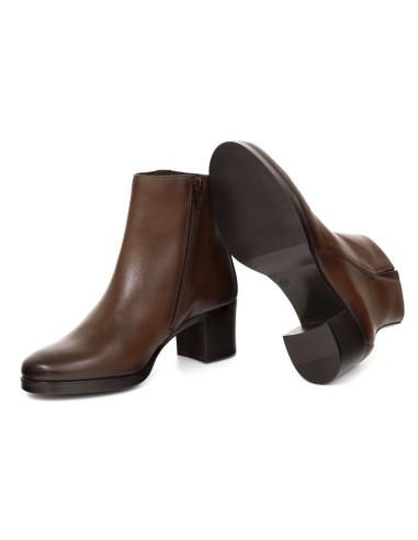 bottines femme de peau marron W-ATRENA-BROWN