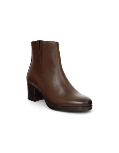 Brown leather women's boots