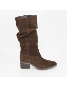 Brown suede Women's high boots 2