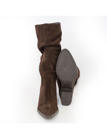 bottes femme suède marron W-CASY-BROWN