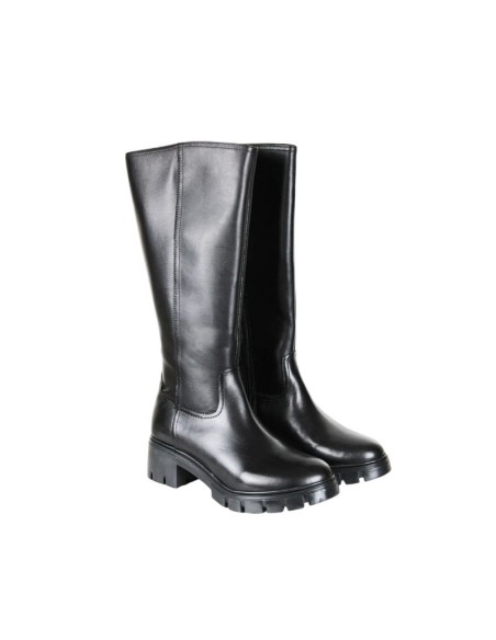 Botas de mujer de piel liso color negro