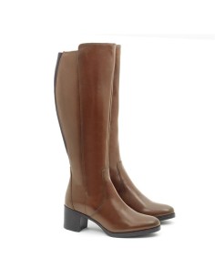 Light Brown leather Women's high boots 2