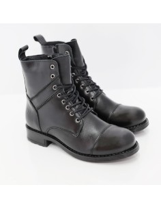 Black leather women's boots