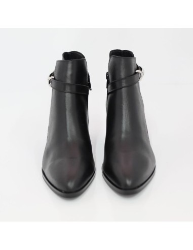 Black leather women's boots
