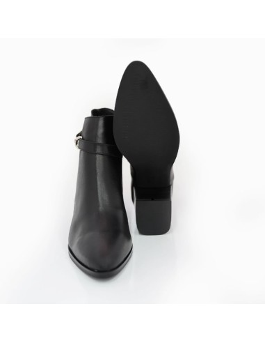 Black leather women's boots