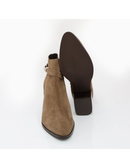 bottines femme de peau marron W-MAKTOR-BROWN