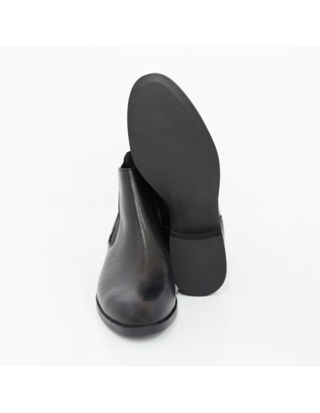 Black leather women's boots