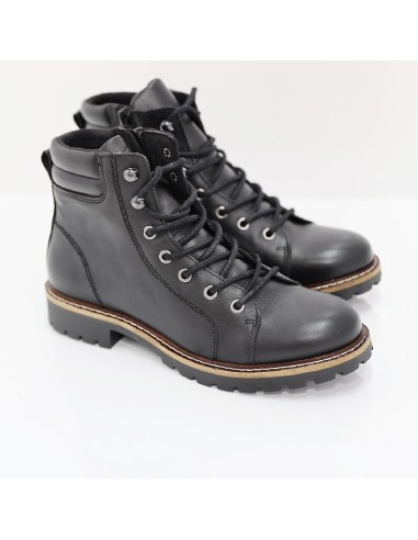Black leather women's boots