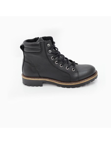 Black leather women's boots