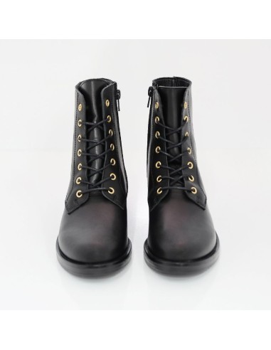 Black leather Women's high boots